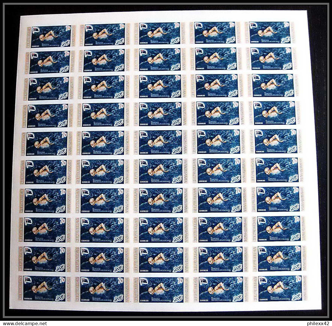 209b dominicana MNH ** N° 660 / 667 B non dentelé (Imperf) jeux olympiques (olympic games MELBOURNE feuilles sheets