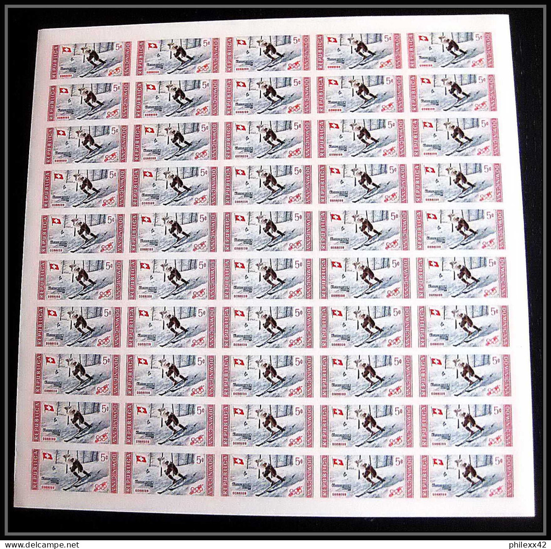 209b dominicana MNH ** N° 660 / 667 B non dentelé (Imperf) jeux olympiques (olympic games MELBOURNE feuilles sheets