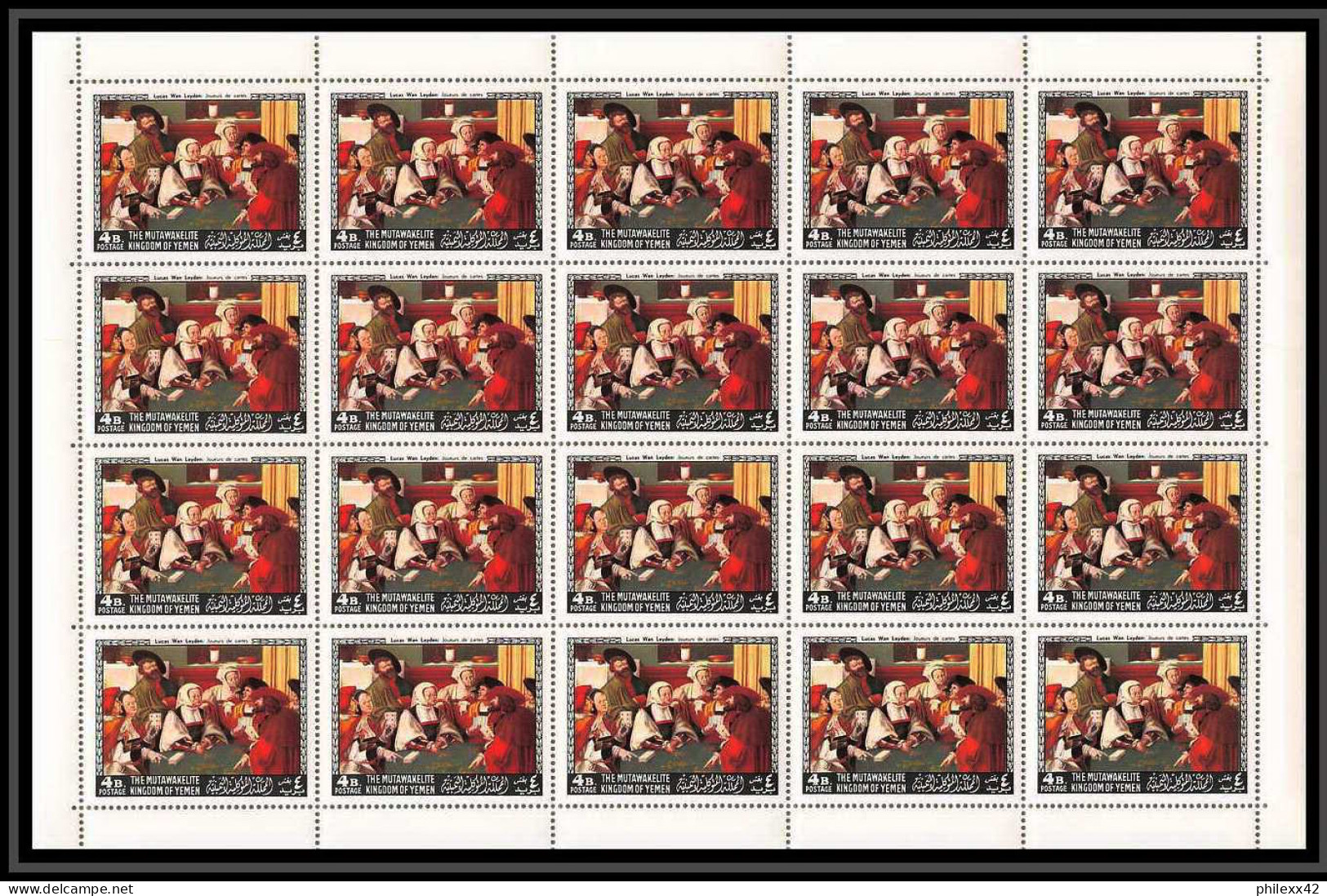 273b - Yemen Kingdom MNH ** Mi N° 557 / 566 A Tableau (tableaux Painting) Vermeer Copley Murillo Feuilles (sheets) Goya - Yémen