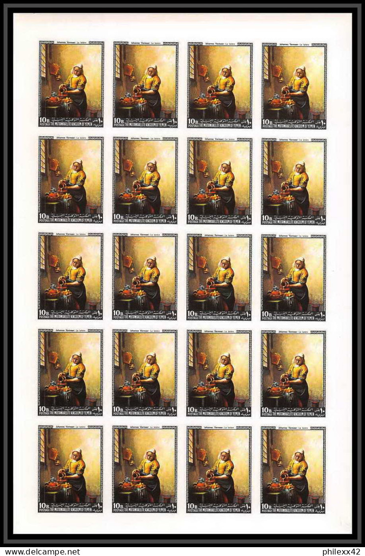 274 - Yemen kingdom MNH ** Mi N° 557 / 566 B Tableau (tableaux painting) non dentelé (Imperf) feuilles (sheets) 