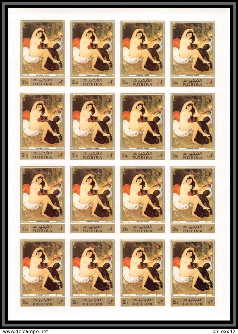 277e - Fujeira MNH ** Mi N° 1006 / 1010 B Tableau (tableaux Painting Nus Nudes Non Dentelé Imperf Feuilles Sheets - Desnudos