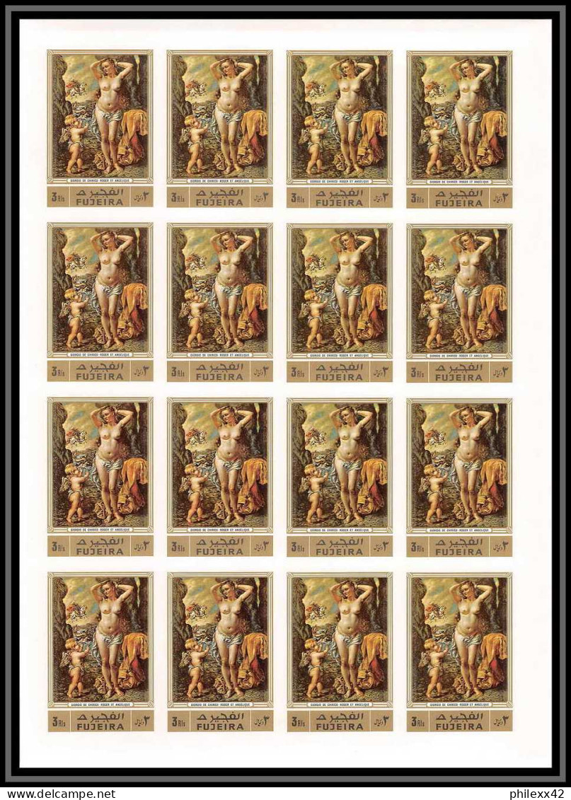 277e - Fujeira MNH ** Mi N° 1006 / 1010 B Tableau (tableaux Painting Nus Nudes Non Dentelé Imperf Feuilles Sheets - Desnudos