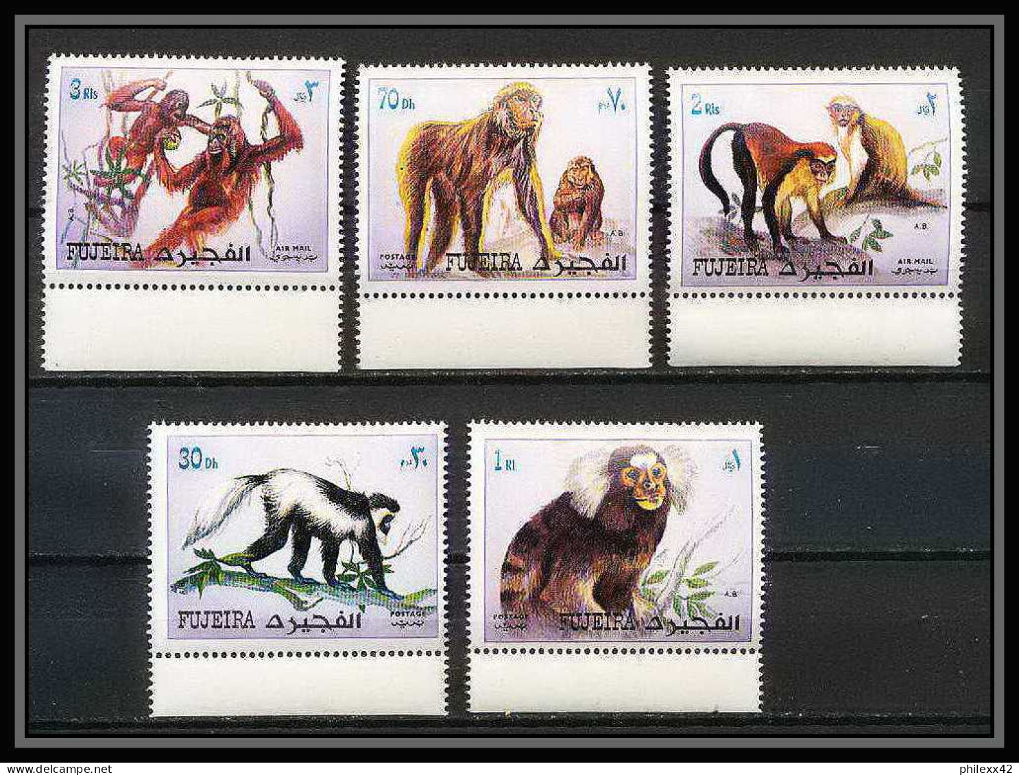 299 - Fujeira MNH ** Mi N° 1532 / 1536 A Singe (monkeys Monkey Apes Singes) - Apen