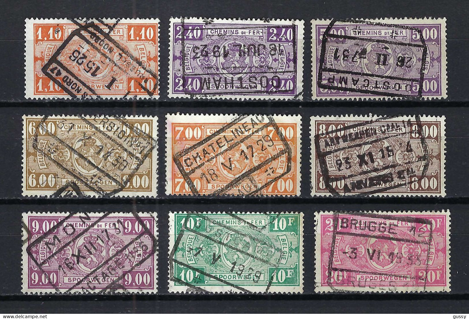 BELGIQUE Colis Postaux Ca.1923-31: Lot D' Obl. - Usados