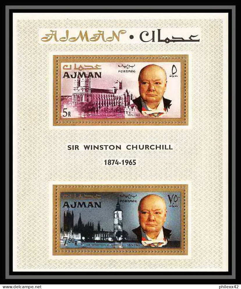 350 - Ajman MNH ** Mi Bloc N° 7 A Winston Churchill Cote 18 Euros - Sir Winston Churchill