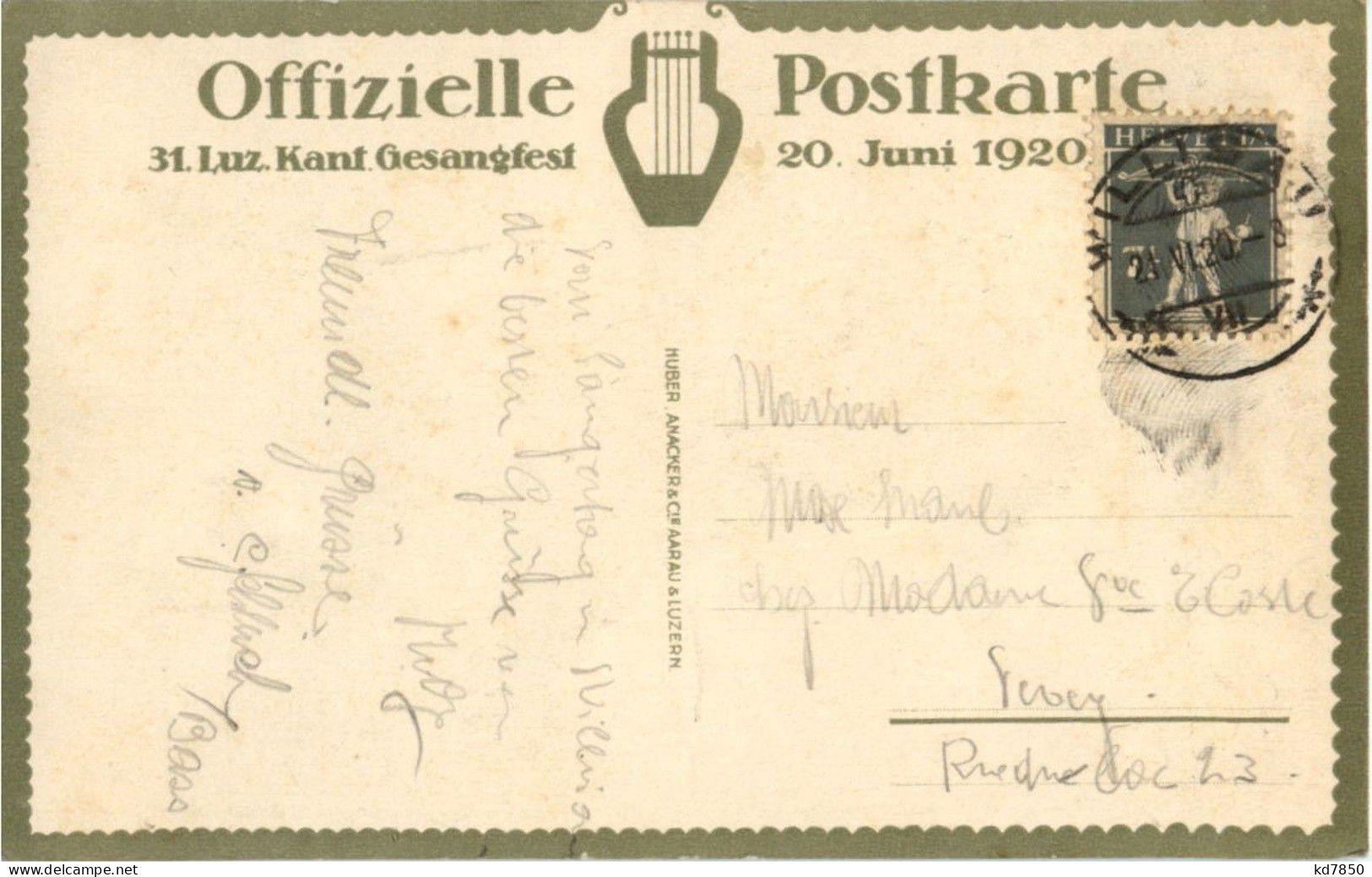 Willisau . Gesangsfest 1920 - Willisau