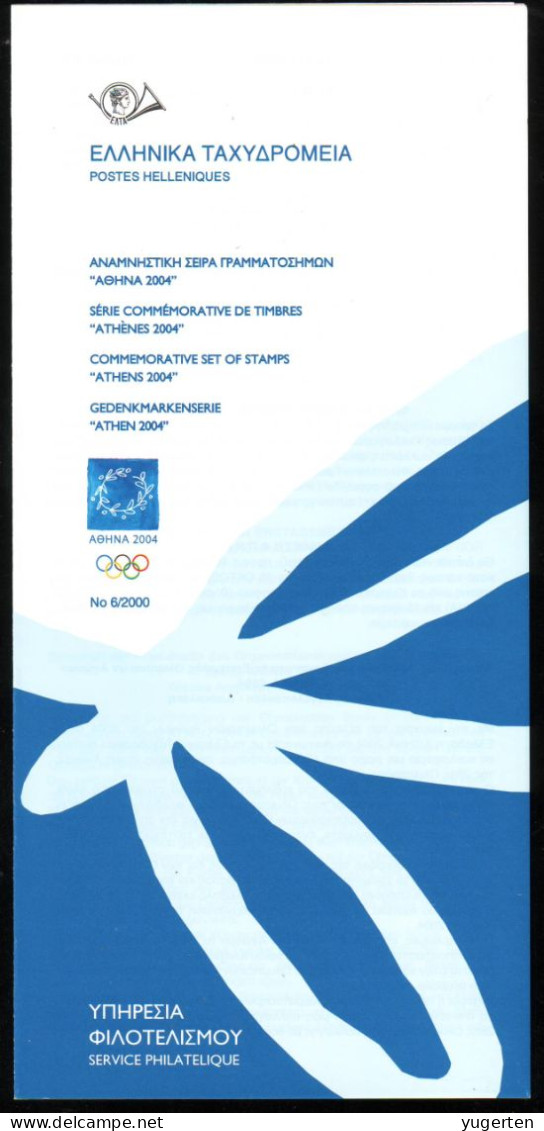 GRECE GREECE 2000 - Offoicial Philatelic Document - JO Athens 2004 - Olympic Games  Olympics - Olimpiadi - 2 Scans - Estate 2004: Atene