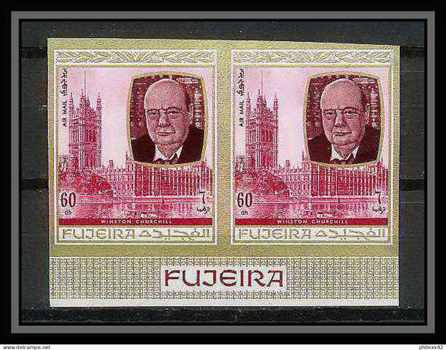 363a - Fujeira MNH ** Mi N° 475 / 484 B English Royalty History Non Dentelé (Imperf) Churchill Henri 7 Elisabeth  - Sir Winston Churchill