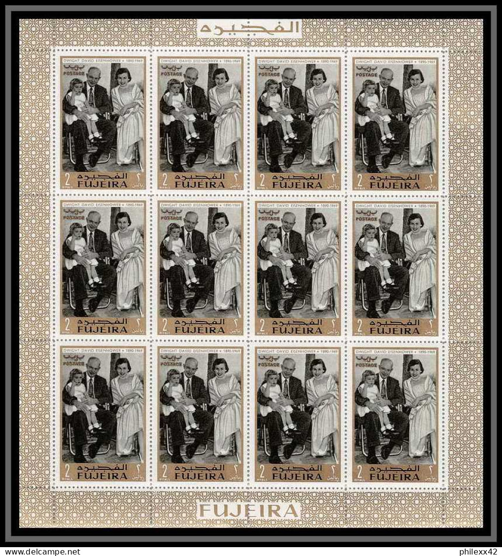 365d - Fujeira MNH ** Mi N° 365 / 373 A Usa Dwight D. Eisenhower American Président Feuilles (sheets) Cote 144 Euros - Indipendenza Stati Uniti