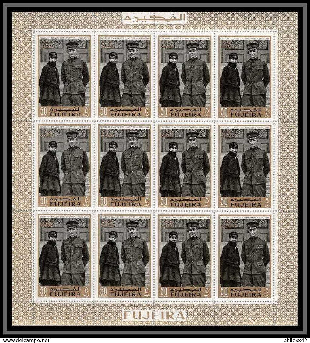 365d - Fujeira MNH ** Mi N° 365 / 373 A usa Dwight D. Eisenhower american président feuilles (sheets) cote 144 euros