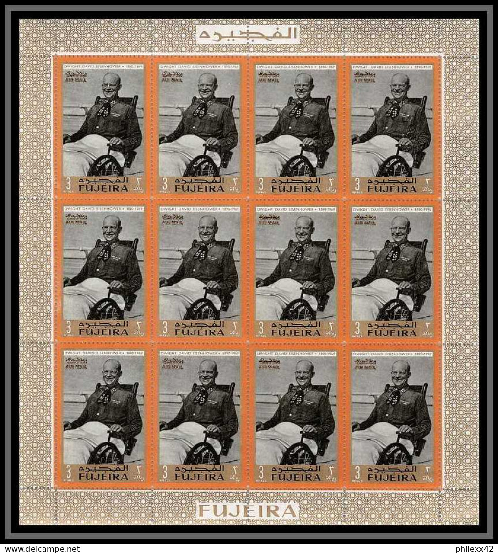 365d - Fujeira MNH ** Mi N° 365 / 373 A usa Dwight D. Eisenhower american président feuilles (sheets) cote 144 euros