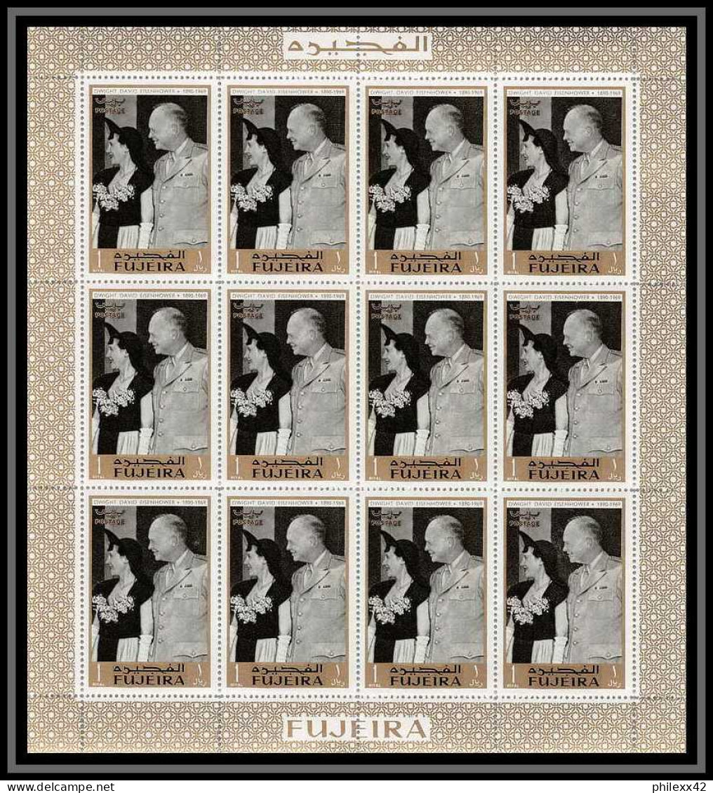 365d - Fujeira MNH ** Mi N° 365 / 373 A usa Dwight D. Eisenhower american président feuilles (sheets) cote 144 euros