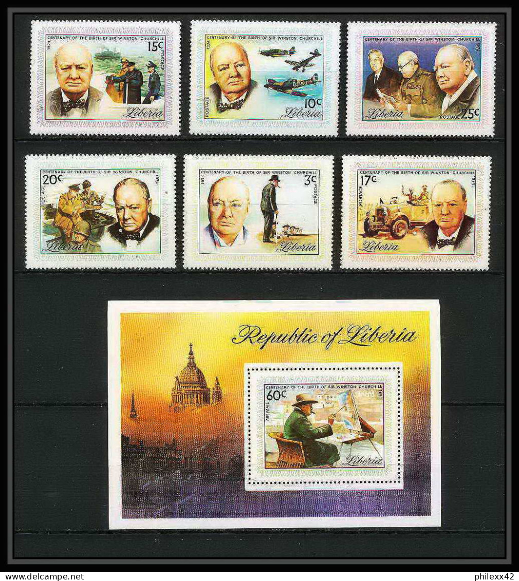 368d - Libéria MNH ** 1974 Y&t N° 661 / 666 + Bloc Sir Winston Churchill.  - Sir Winston Churchill