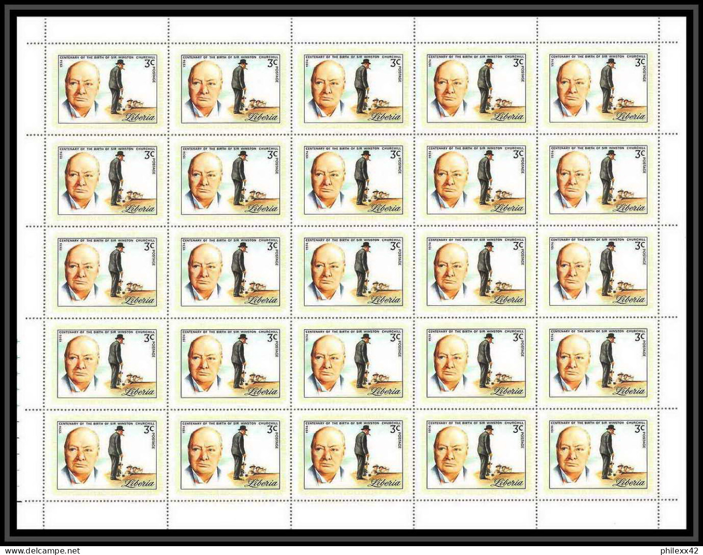 368g - Libéria MNH ** 1974 Y&t N° 661 / 666 Sir Winston Churchill Feuilles (sheets) - Sir Winston Churchill