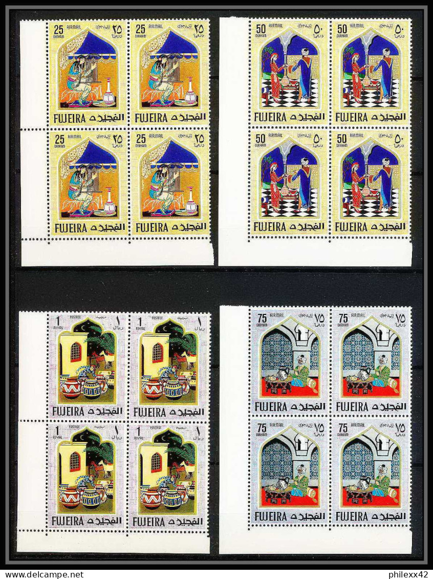 413b - Fujeira MNH ** Mi N° 186 /197 A Oriental Fairy Tales The Arabian Nights Contes Orientaux Bloc 4 Cote 28 Euros - Islam