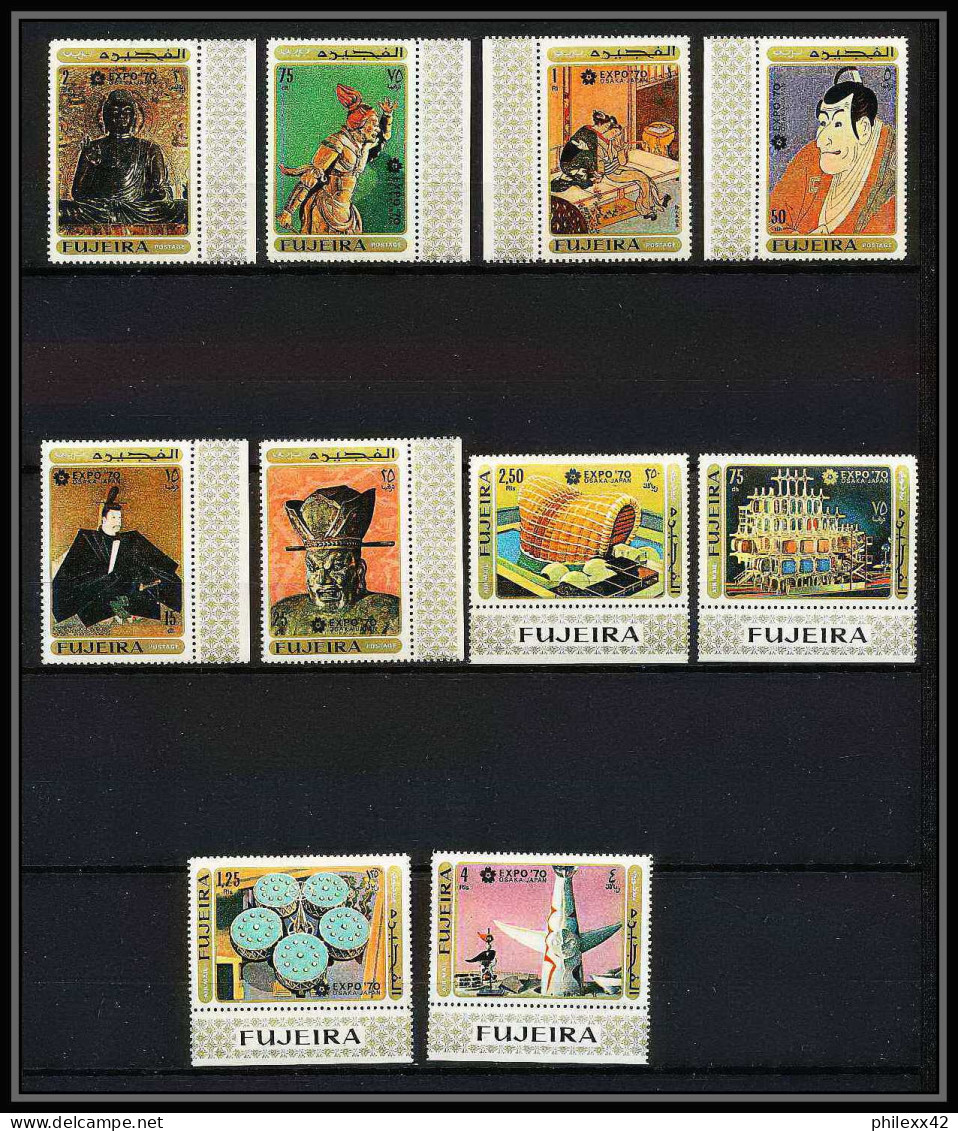 426b Fujeira MNH ** Mi N° 439 / 448 A + Blocs 21 / 22 A Expo 70 Osaka Exposition Universelle Japon Japan - 1970 – Osaka (Japon)