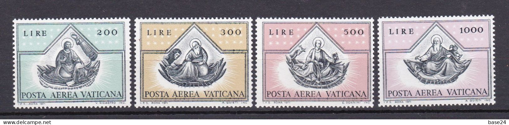 1971 Vaticano Vatican EVANGELISTI Serie Di 4 Valori MNH**  EVANGELISTS - Neufs