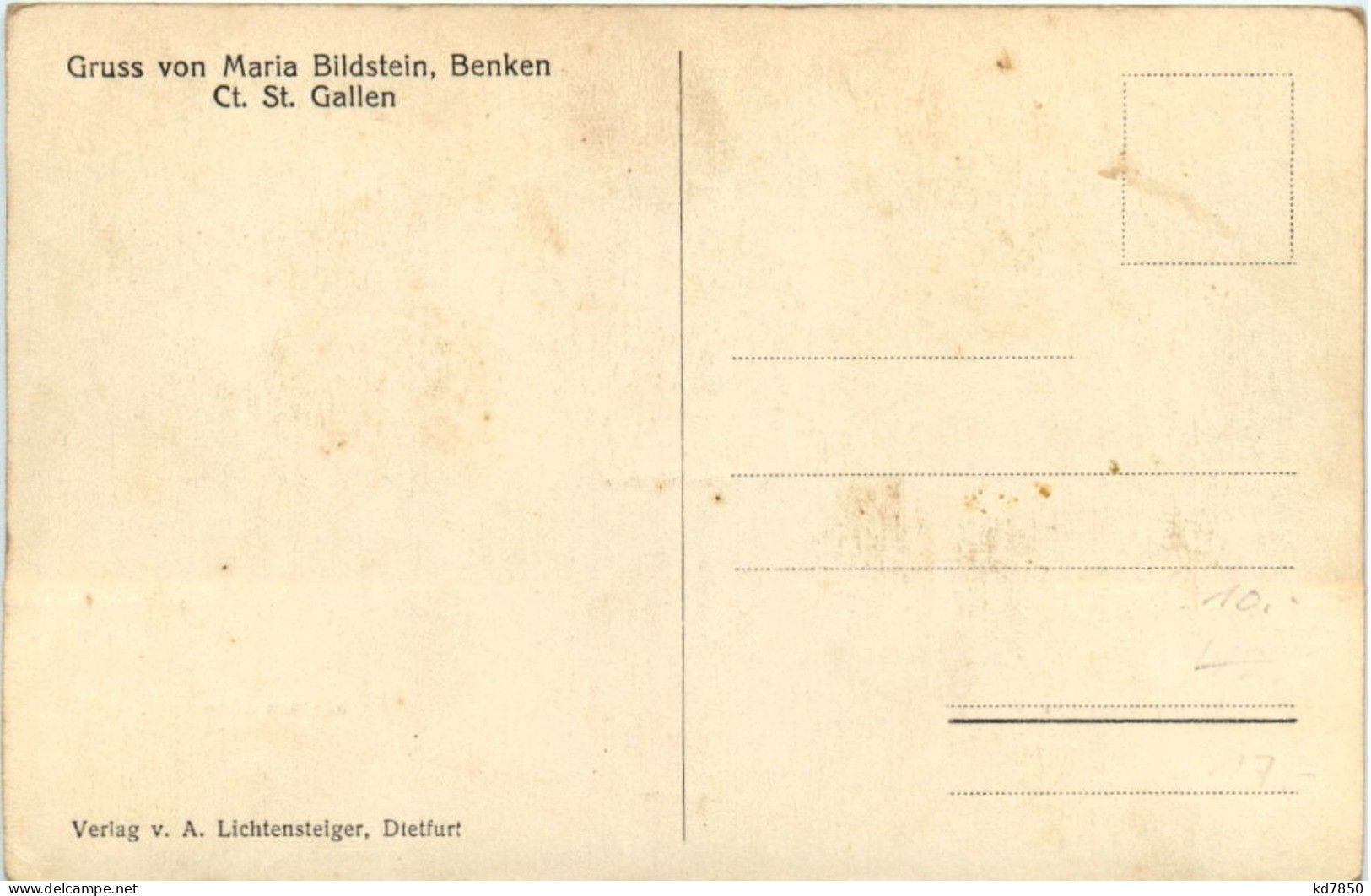 Benken - Gruss Von Maria Bildstein - Benken