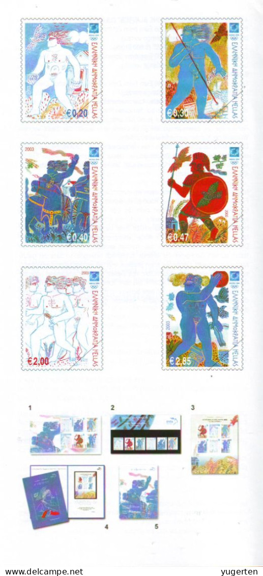 GRECE GREECE 2003 - Philatelic Document - JO Athens 2004 - Olympic Games - Olympics - Athlets - Olimpiadi - 2 Scans - Estate 2004: Atene