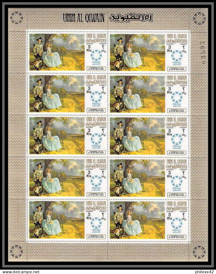 454 Umm Al Qiwain MNH ** Mi N° 218 / 224 A Expo 67 (tableaux Paintings) Exposition Universelle Montreal Feuilles (sheets - 1967 – Montréal (Canada)