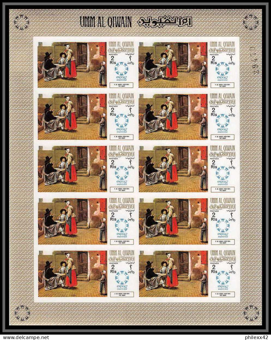 455a Umm Al Qiwain MNH ** Mi N° 218 / 224 A Expo 67 (tableaux Paintings) Non Dentelé (Imperf) Feuilles (sheets)  - 1967 – Montreal (Kanada)