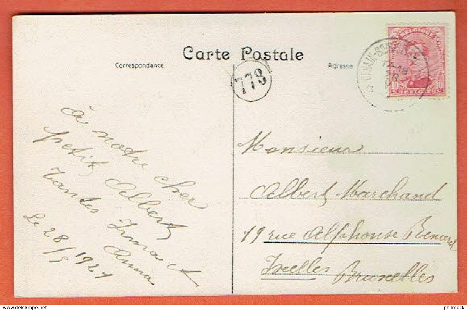 J - Relais - Sterstempel Ophain Bois Seigneur Issac 1904 Sur Carte Postale La Grotte - Postmarks With Stars