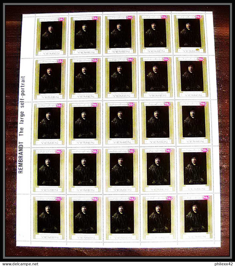 460 Yemen kingdom MNH ** N° 710 / 715 A Tableau (tableaux painting) Rembrandt (Nederland) feuilles (sheets) 