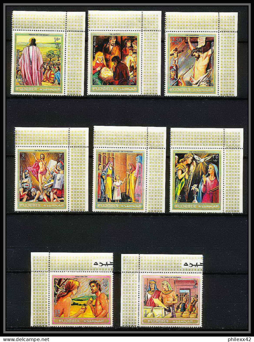 462b Fujeira MNH ** N° 431 / 438 A Scenes From The Bible Religion Adam Et Eve Jesus Christ Tableau (tableaux Painting) - Cristianesimo