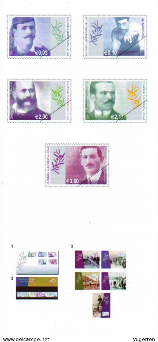 GRECE GREECE 2004 - Philatelic Document - JO Athens 2004 - Olympic Games - Olympics - Champions - Olimpiadi - 2 Scans - Sommer 2004: Athen