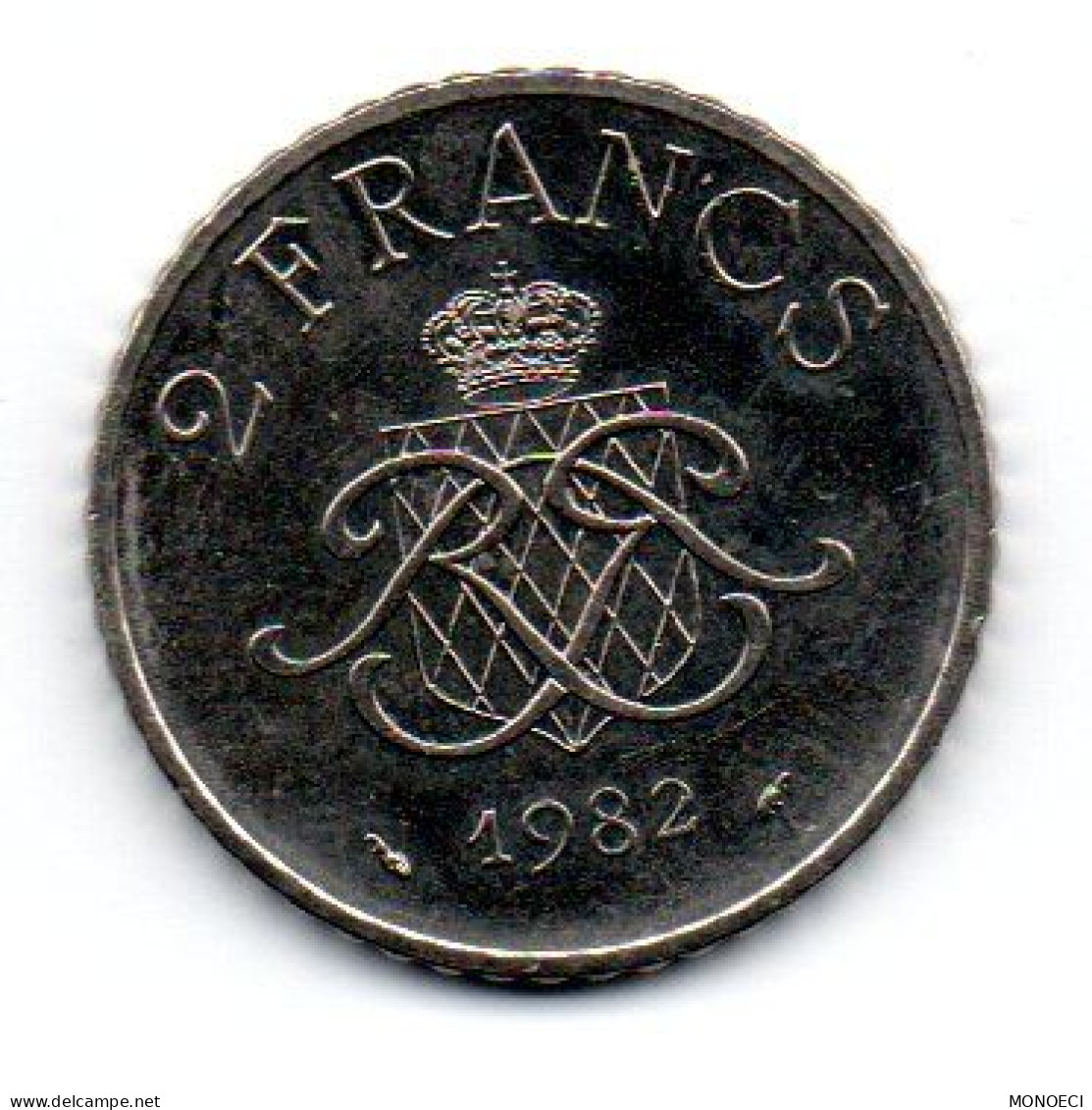 MONACO -- MONTE CARLO -- Monégasque -- Pièce De 2 Francs.1982 -- RAINIER III - 1960-2001 Neue Francs