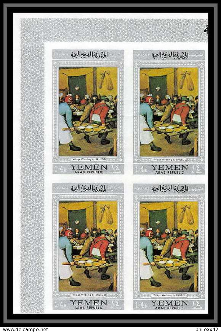 500c YAR (nord Yemen) MNH ** N° 587 / 591 B Tableaux Painting Flemish Masters Non Dentelé (Imperf) Rubens Bloc 4 - Rubens