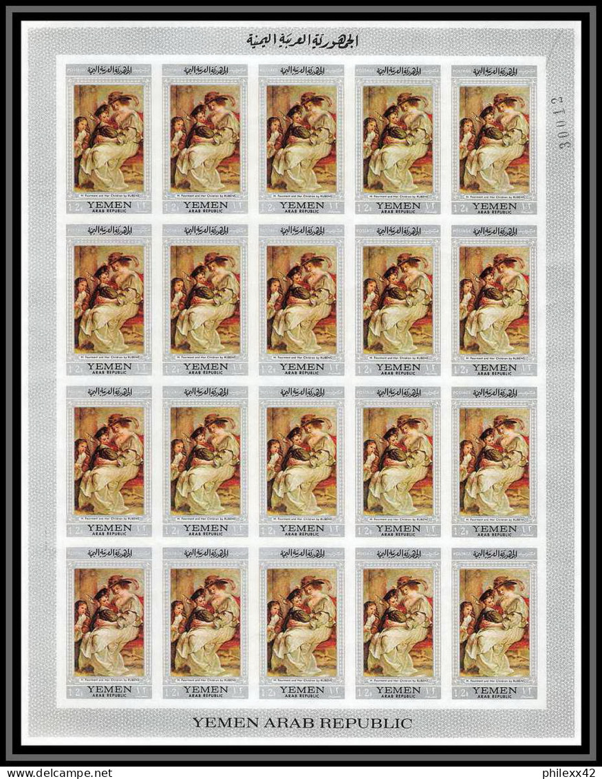 500 YAR (nord Yemen) MNH ** N° 587 / 591 B Tableau Tableaux Painting Flemish Masters Feuilles Sheets Non Dentelé Imperf - Rubens