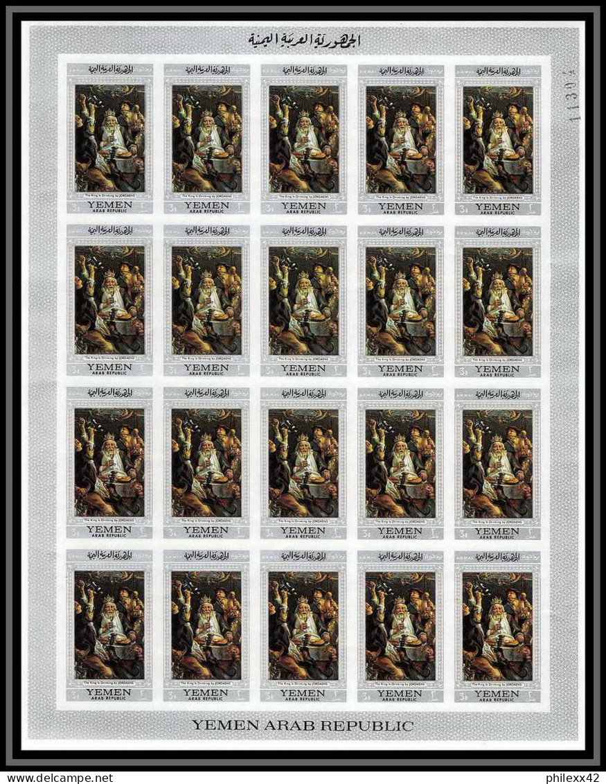 500 YAR (nord Yemen) MNH ** N° 587 / 591 B Tableau Tableaux Painting Flemish Masters Feuilles Sheets Non Dentelé Imperf - Rubens