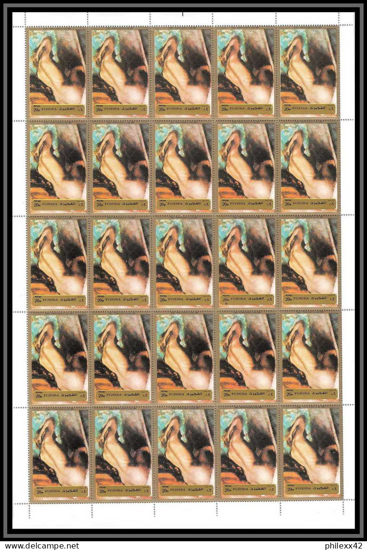 506J Fujeira MNH ** N° 1265 / 1270 A Tableau (tableaux Painting) Nus Nude Edgar Degas France Feuilles (sheets) - Desnudos