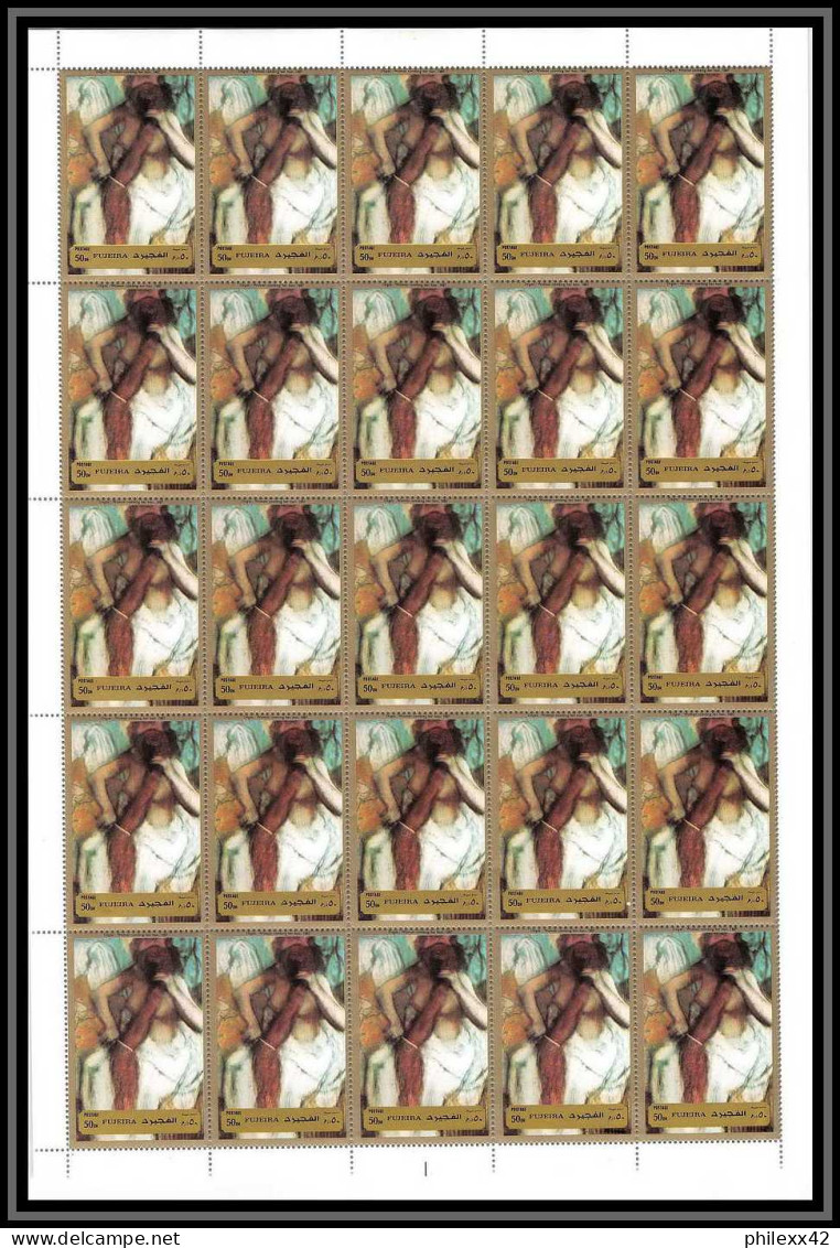 506J Fujeira MNH ** N° 1265 / 1270 A Tableau (tableaux painting) nus nude Edgar Degas france feuilles (sheets)