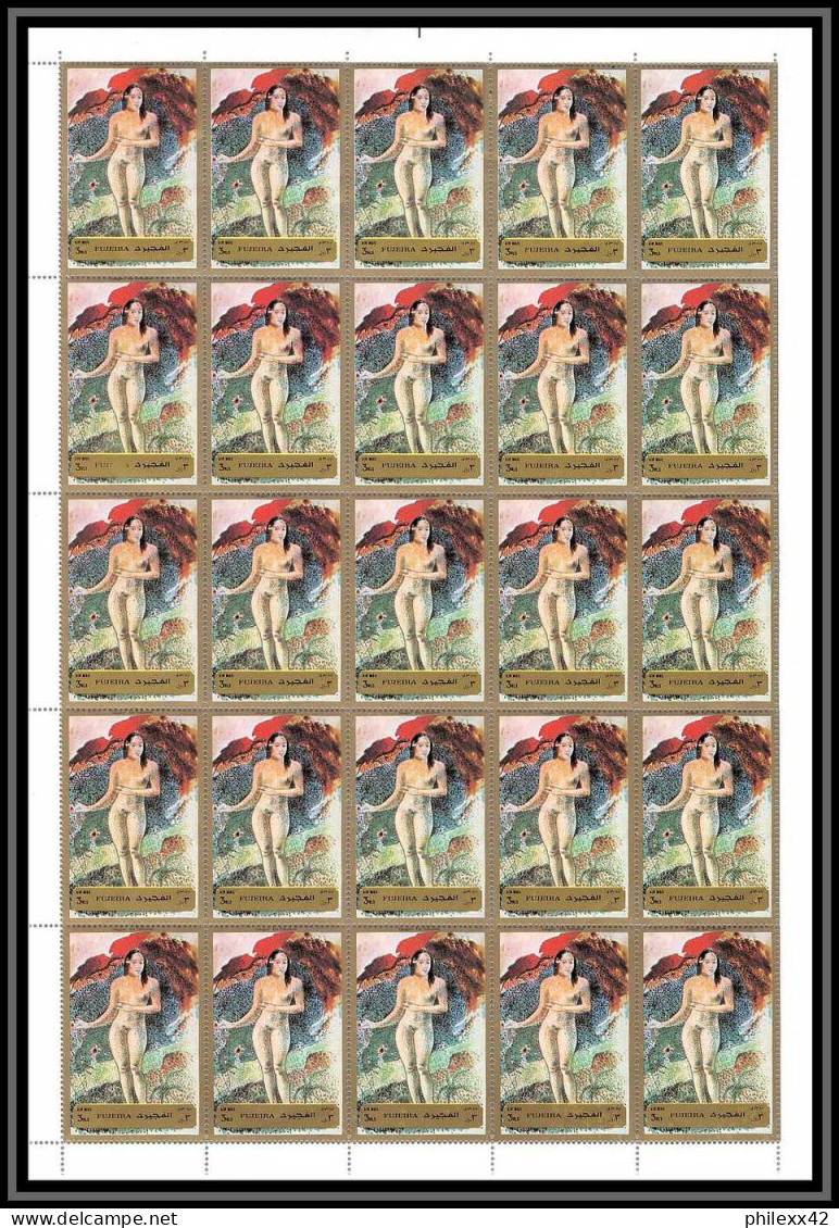 506l Fujeira MNH ** N° 1272 / 1277 A Tableau (tableaux Painting) Nus Nude Paul Gauguin France Feuilles (sheets)  - Impresionismo