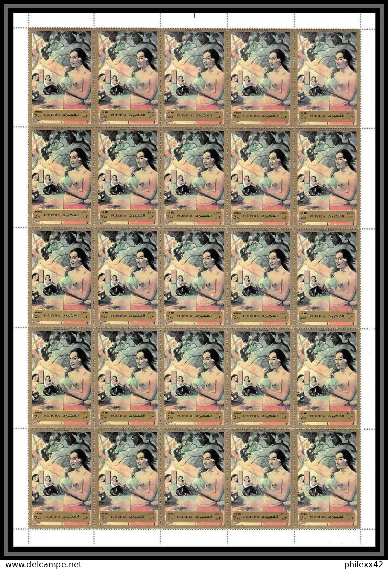 506l Fujeira MNH ** N° 1272 / 1277 A Tableau (tableaux painting) nus nude Paul Gauguin france feuilles (sheets) 