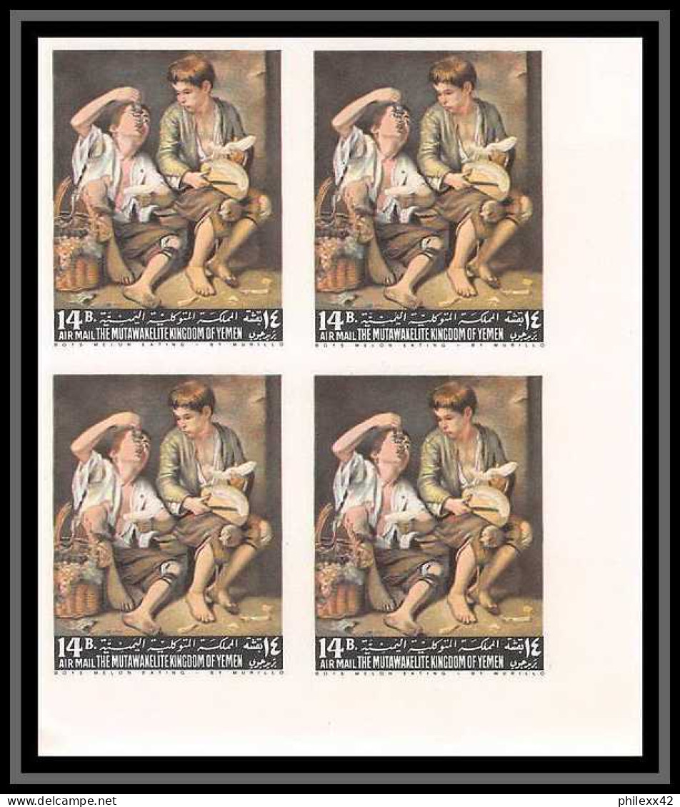 514c Yemen kingdom MNH ** N° 290 / 295 B Tableau (tableaux painting) non dentelé (Imperf) van gogh rubens bloc 4