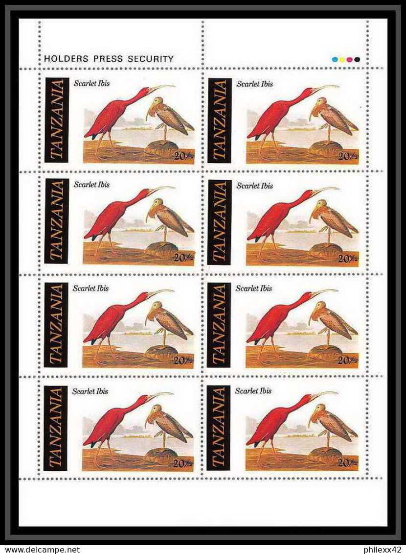 549 Tanzania (tanzanie) MNH ** Wildlife Oiseaux Birds Ibis Mallard American Eider Roseate Spoonbill Feuilles (sheets) - Collections, Lots & Séries