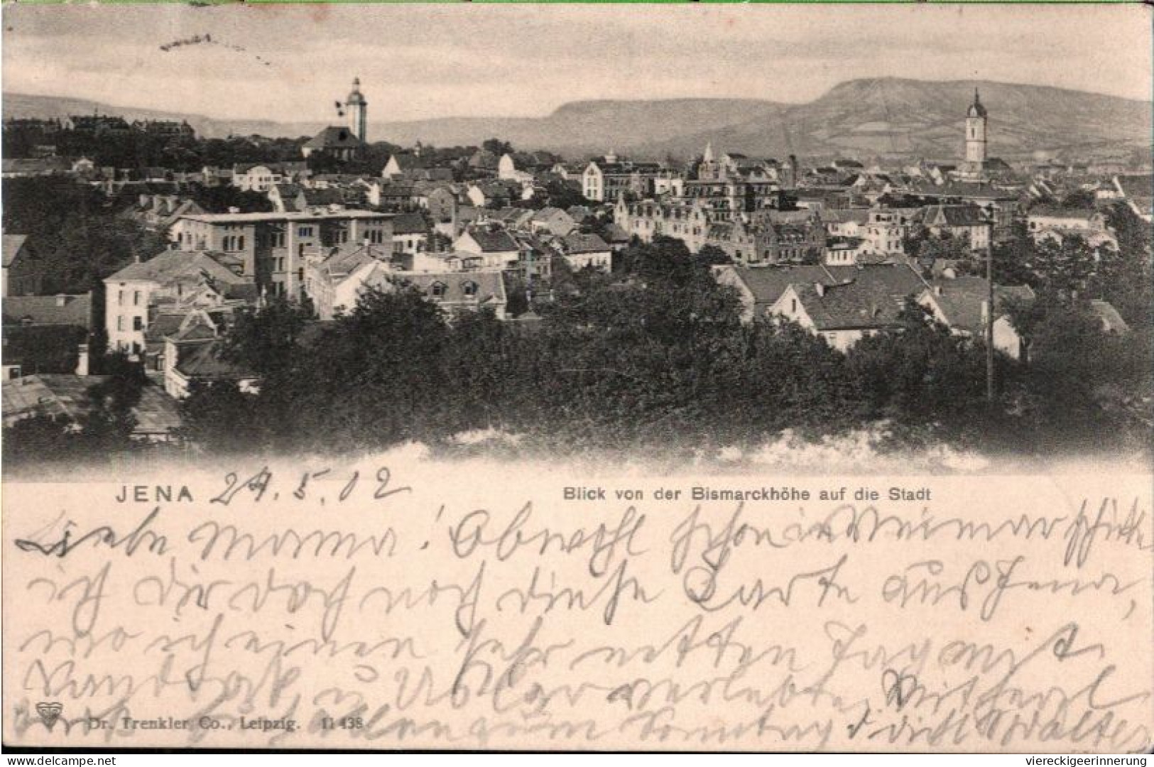 ! Alte Ansichtskarte Jena , Blick Von Der Bismarckhöhe, 1902 - Jena