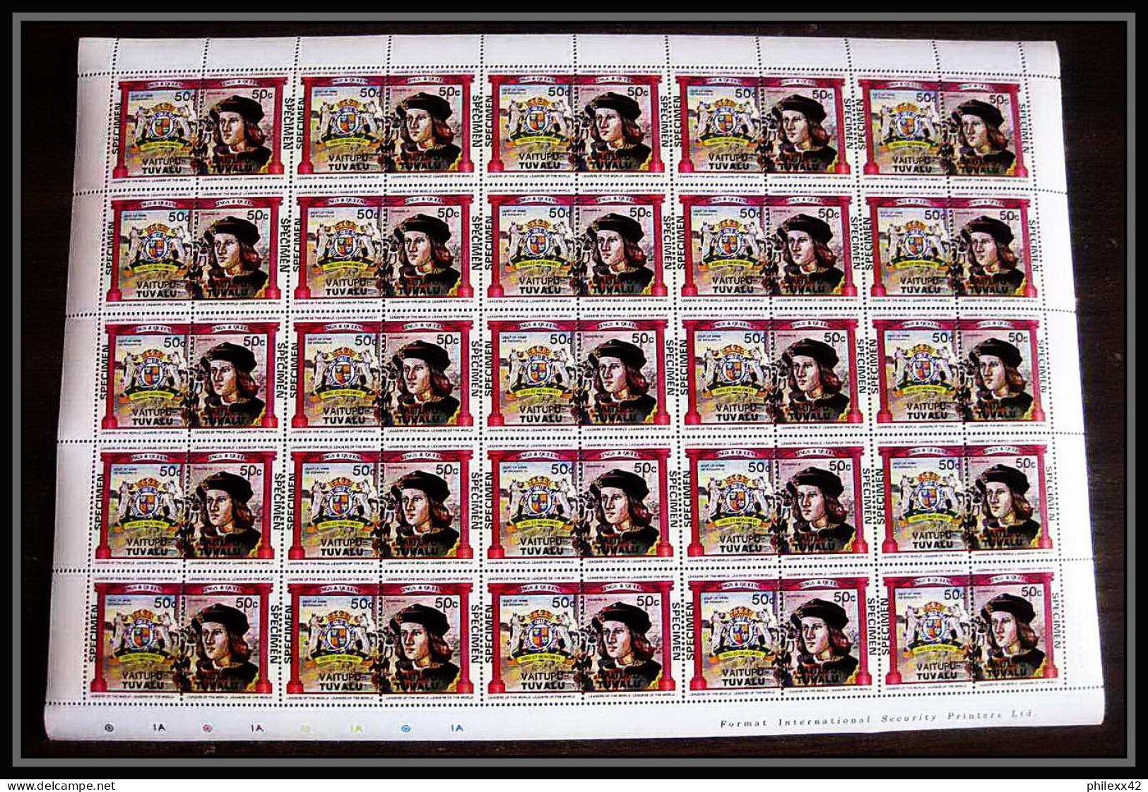 596c Vaitupu tuvalu MNH ** 1984 Sc 17-22 Mi 9-20 Kings & Queens set of 12 Overprint specimen Proof