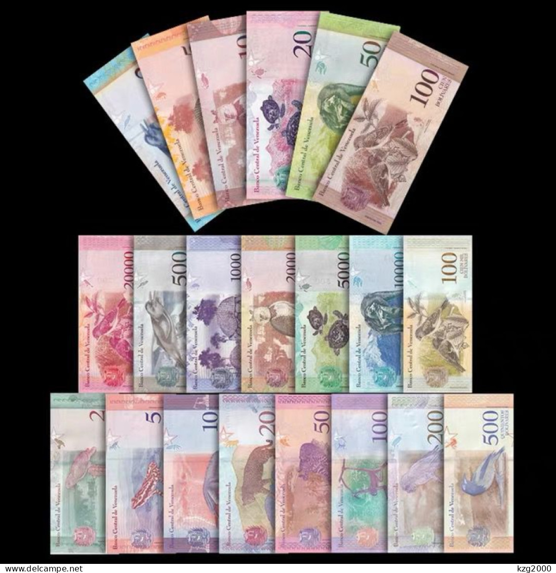 Venezuela 2007-2018 Paper Money Banknote 2-100000 Bolívares Full Set Of 21 Banknotes - Venezuela