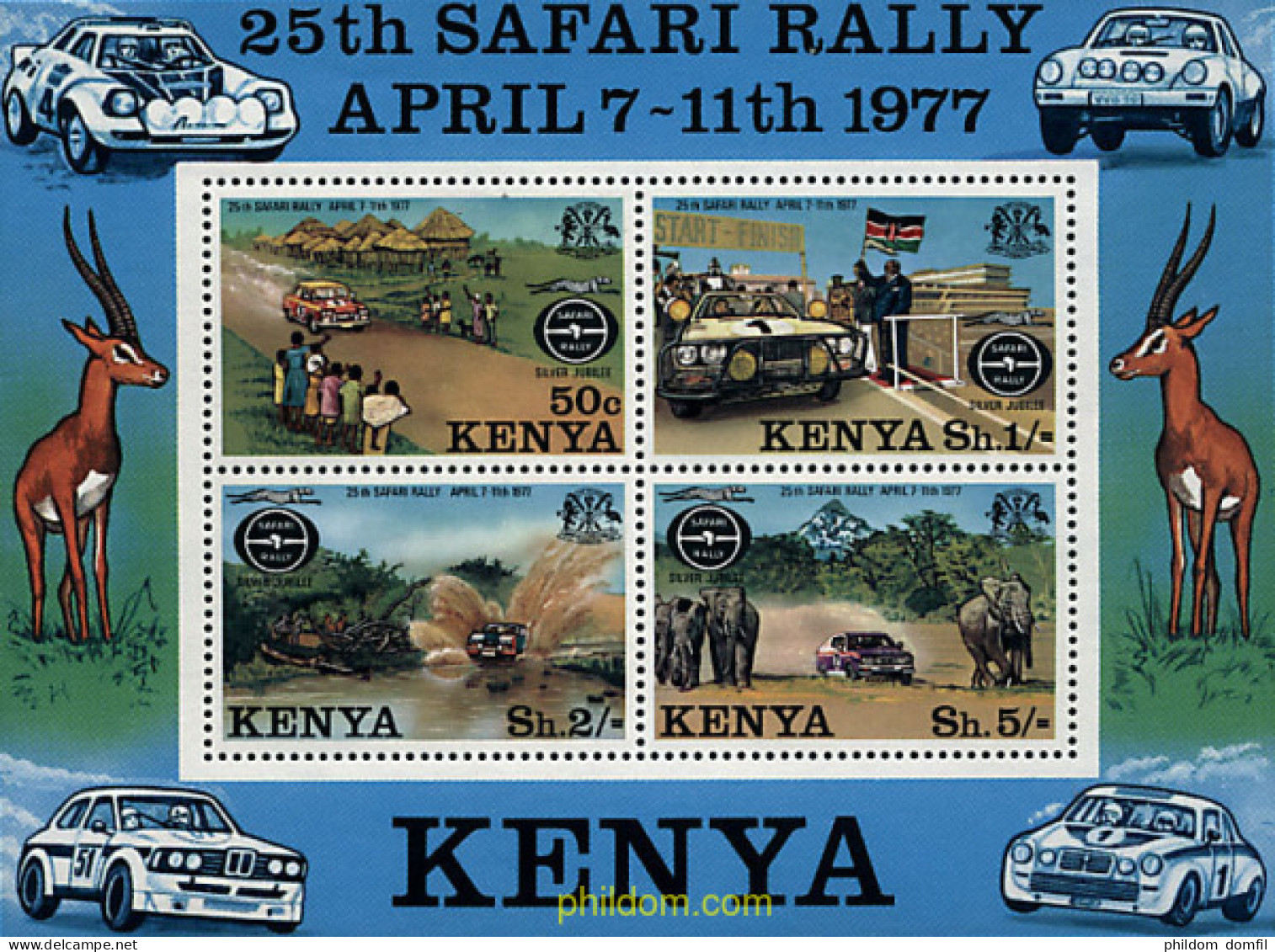 54180 MNH KENIA 1977 25 ANIVERSARIO DEL RALLIE-SAFARI - Kenya (1963-...)