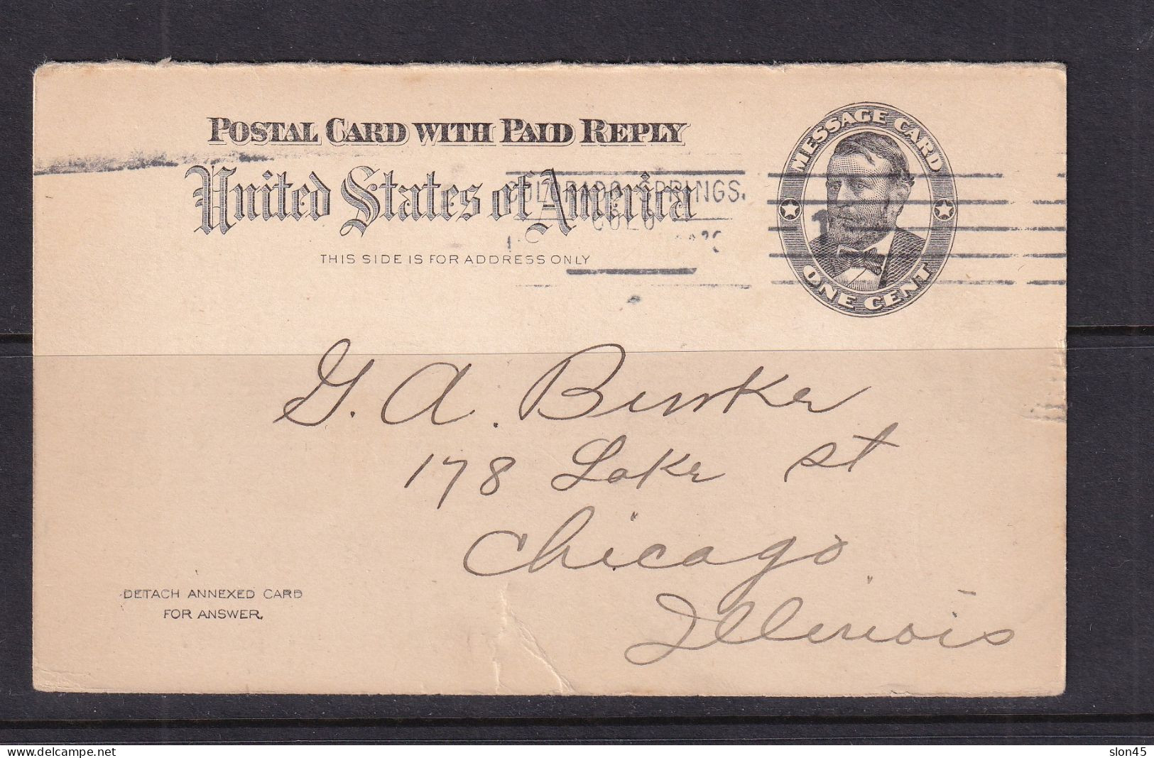 USA 1901 PS Card Grant Sc UY1 Brilliant Gold Mining Co 15913 - 1901-20