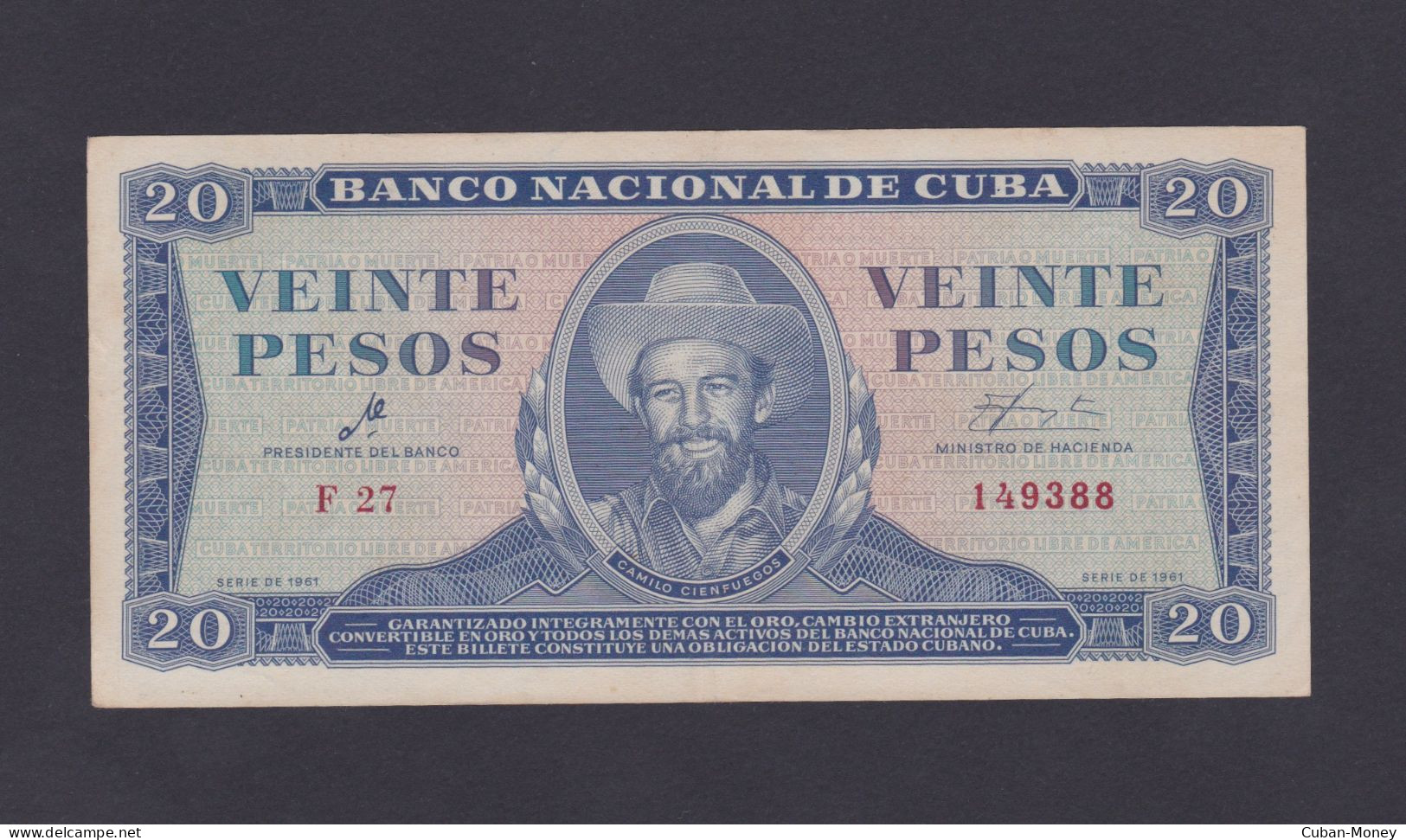 CUBA 20 PESOS 1961 EBC+ / XF (Firmado Por El Che Guevara) - Kuba