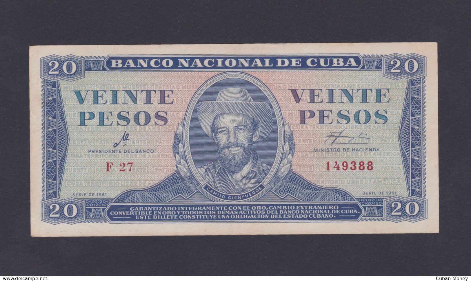 CUBA 20 PESOS 1961 EBC+ / XF (Firmado Por El Che Guevara) - Cuba