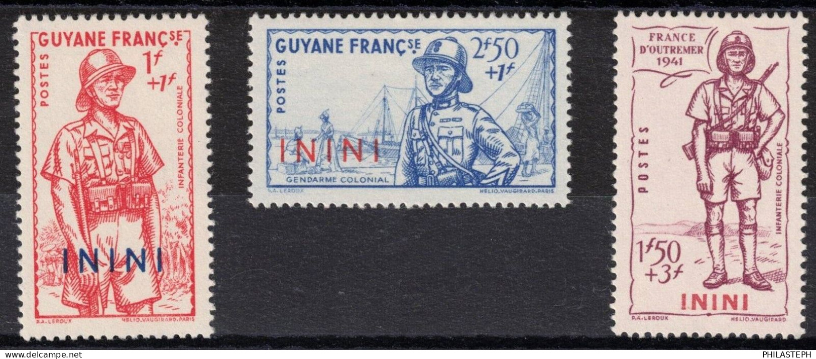 ININI 1941 - YT 48/50 * Charnière - Unused Stamps