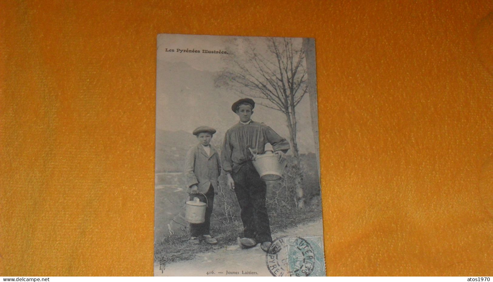 CARTE POSTALE ANCIENNE CIRCULEE DE 1905.../ LES PYRENEES ILLUSTREES.- JEUNES LAITIERS..CACHET + TIMBRE - Midi-Pyrénées