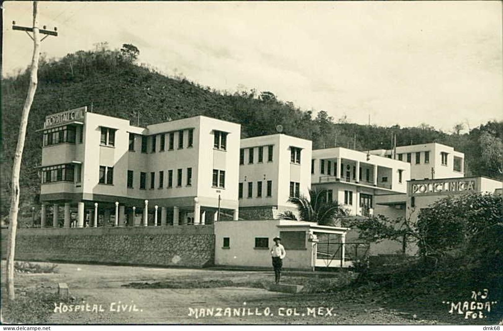 MEXICO - MANZANILLO - HOSPITAL CIVIL - RPPC POSTCARD - 1930s/40s  (17554) - Mexico