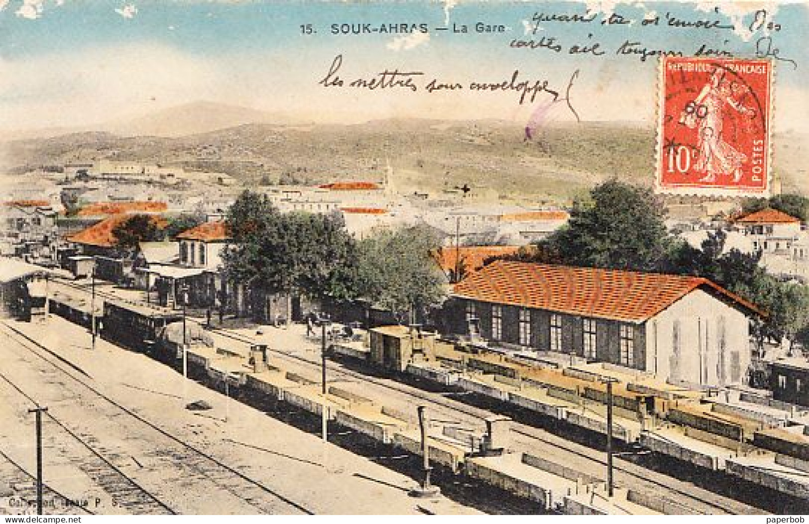 SOUK AHRAS-GARE,RAILWAY STATION 1909 - Souk Ahras